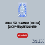 JEECUP 2026 Group E1 Pharmacy Biology Question Paper with Solutions PDF